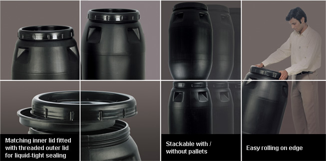 Open Top Drums with Liquid Tight Lid